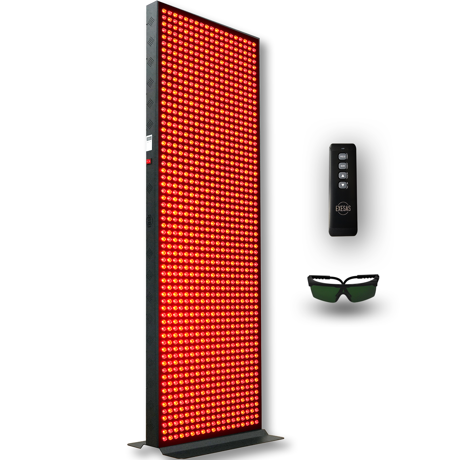 EXESAS Red Light Therapy Panel - 1216 LED, 6080W Dual-Chip, 4-Wavelengths Infrared LED Panel for Skin, Weight, Pain, Wellness